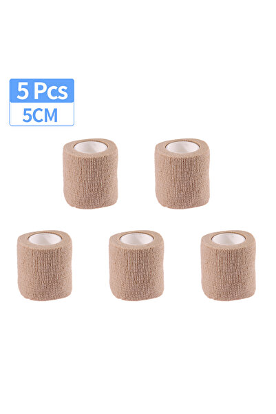 Choice A0170-5Pcs 5CM Skin 5 Pcs 2.5/5/7.5/10cm Self Adhesive Elastic Bandage Cohesive Non-woven Wraps Tape