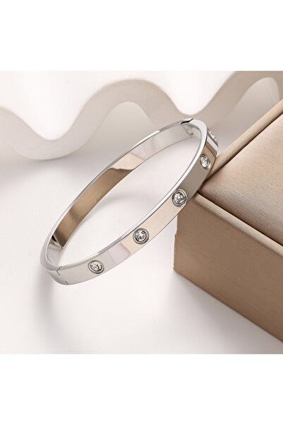 Choice 50-60mm Silver Plated Hot sale girls Party Gift Bracelet Diamond Stainless Steel 18K Gold Bracelet