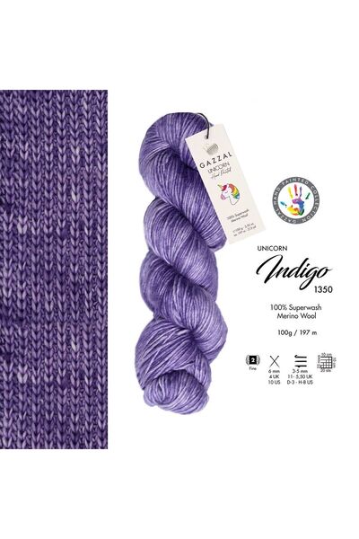 Gazzal Unicorn 3-Pack Advantageous Package 100% Superwash Merino Wool – 100 g 197 m Hand Dyed Knitting Yarn-1350