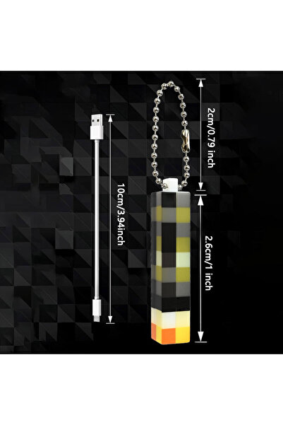 Choice سلسلة مفاتيح صغيرة مضيئة بتقنية LED من براون إم سي جيمز، مصباح يدوي بك...