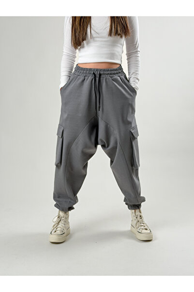 COCOPELLI Cargo Pocket Pcs Gray Women's Sports Shalwar Coc2676