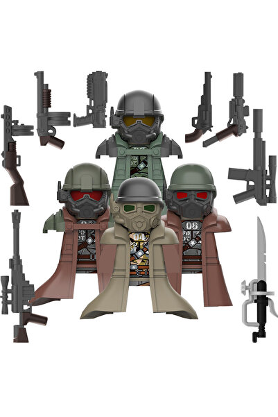Choice MY711-714 MY711 MY714 Building Blocks NCR Helmet Armor Mini Action Fig...