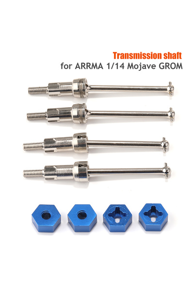 Choice مجموعة أعمدة فولاذية CVD فضية اللون من ARRMA Mojave GROM بمقياس 1/14 |...