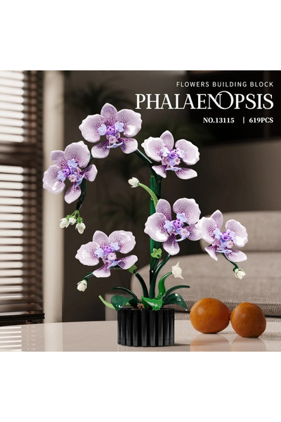 Choice without box 13115 619PCS Phalaenopsis Building Blocks Flowers Orchid P...