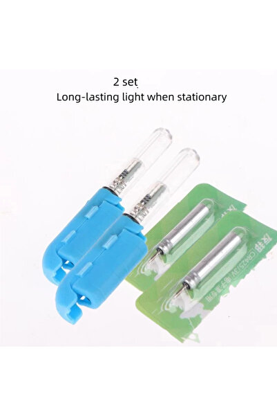 Choice عصا صيد إلكترونية مقاومة للماء، قطعتان، مزودة بإضاءة LED تعمل ببطارية CR425 وعوامة قابلة للإزالة.