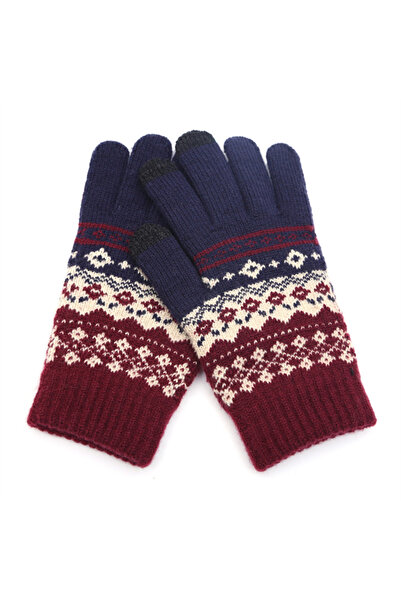 Choice Wine Red 1Pair Winter Touch Screen Gloves Women Men Fashion Warm Stret...