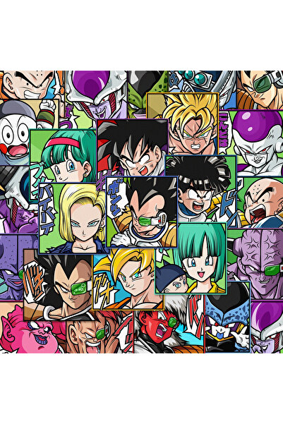 BANDAI 54PCS 54PCS Dragon Ball Stickers for Kids Laptop Skateboard Graffiti Skateboard Laptop Water Bottle