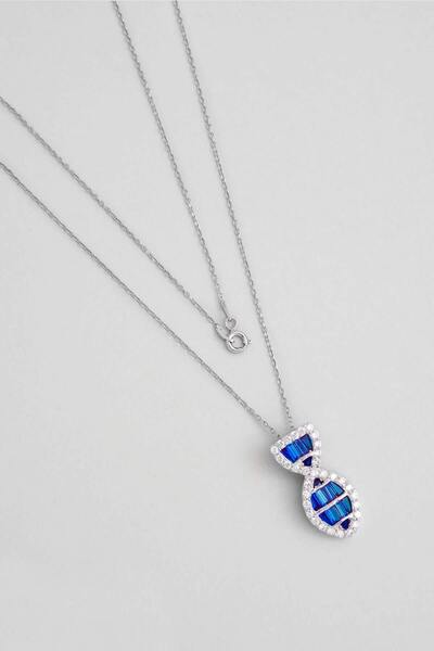 So CHIC... Balık Yakamoz 18 Ayar Beyaz Altın Kaplama 45 Cm Gümüş Kolye