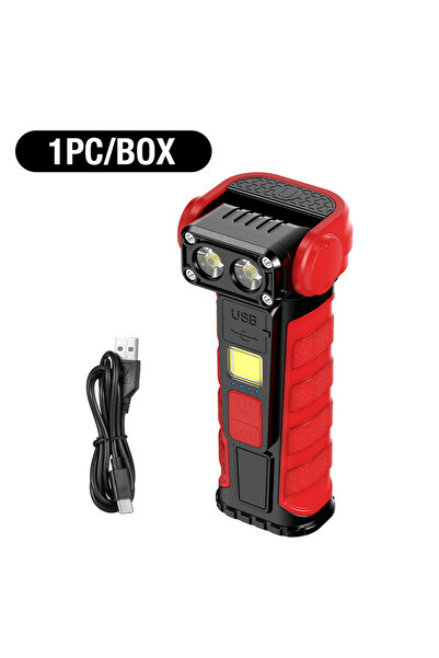 Choice مصباح يدوي محمول عالي الطاقة باللونين الأحمر والأبيض، متعدد الوظائف، مزود بمشبك، فائق السطوع، مناسب للجيب