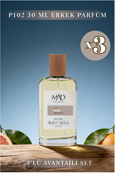 Mad Parfüm 3 Adet 30 ml P102 Erkek Parfüm Seti