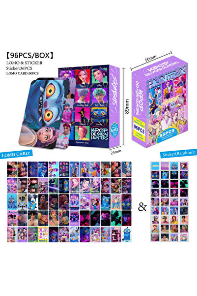 Choice 96PCS 30pcs K-POP Demon Hunters HUNTR/X & Saja Boys Holographic LOMO Cards Set - Double Sided HD Pho