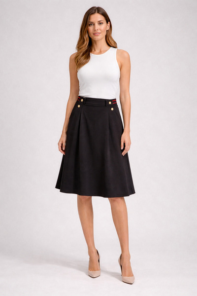 Ekol Fustă detaliată cu nasturi