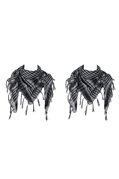 Choice قطعتان - رمادي، 1/2/3 قطع، كوفية، وشاح صحراوي تكتيكي، لفافة شماغ، وشاح...