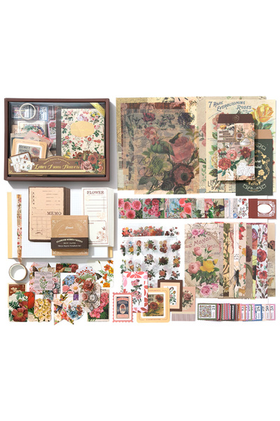 Choice مجموعة سكرابوكينغ كبيرة الحجم مكونة من 154 قطعة، ملصقات ألبوم يوميات ي...