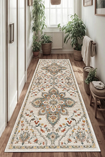 Thalia Home Yıkanabilir Kaymaz Taban Dijital Baskılı Halı,Yolluk