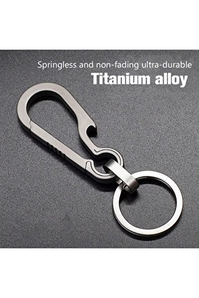 Choice B Titanium Buckles EDC Outdoor Tool Titanium Alloy Keychain Tiranium Buckle Key Ring Car Accessorie.