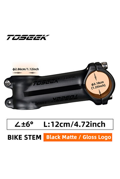 Choice جذع دراجة TOSEEK خفيف الوزن بزاوية 6-120 مم، قابل للتعديل من 6 إلى 17 ...
