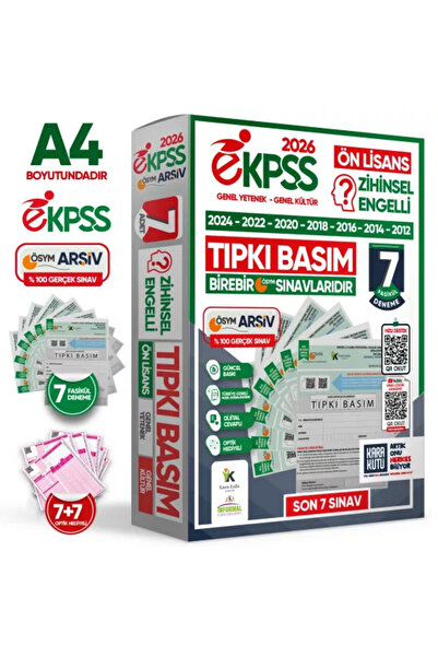 İnformal Yayınları 2026 EKPSS Ön Lisans Zihinsel Engelli ÖSYM Çıkmış Soru Tıp...