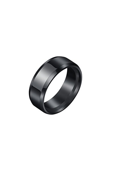 Choice 6 black color Kissmoon 8mm Width Fashion Simple Classic Stainless Steel Wedding Couple Rings For Wo