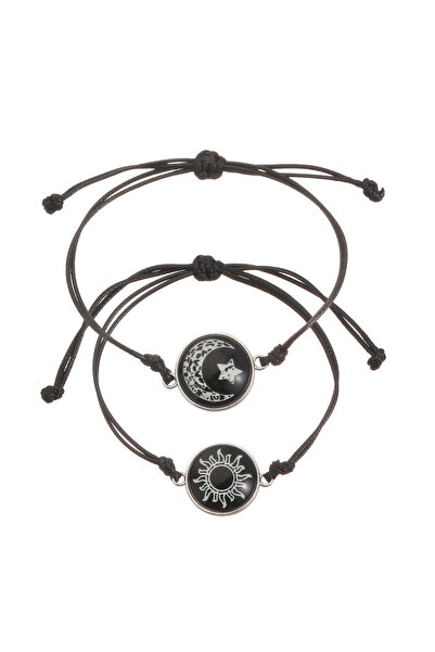 Choice سواران مضفران مضفران أسودان بتصميم شمس وقمر مضيء، قابلان للتعديل، مثال...