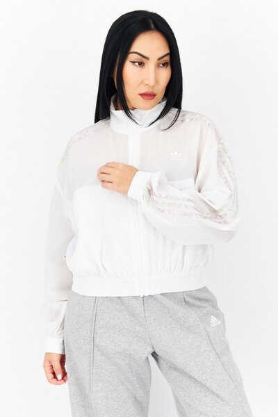 adidas Women Sportswear Fit Brand Logo Training Jacket, White