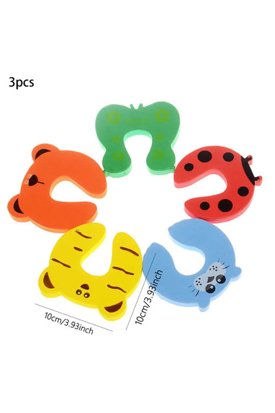 Choice لون عشوائي - 3 قطع 1/7 قطع سدادة باب أمان للأطفال، مضادة للقرص، بتصميم...