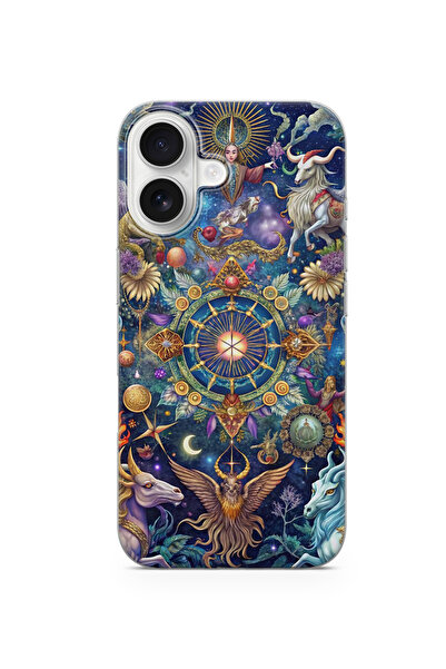 lelia حافظة هاتف شفافة متوافقة مع آيفون 16 بلس مطبوع |   المجموعة: زودياك ميو...