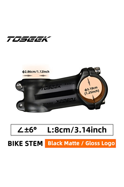 Choice جذع دراجة TOSEEK خفيف الوزن بزاوية 6-80 مم، قابل للتعديل من 6 إلى 17 د...