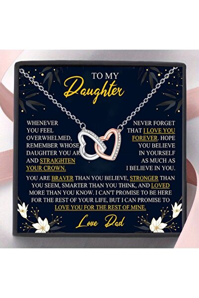 Choice طقم هدايا مكون من قلادة فضية على شكل قلب، هدية مثالية لابنتك في عيد مي...