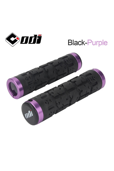 Choice Black-Purple ODI RG01 Rogue Lock-On Grips Dual Locking Ring Security w...