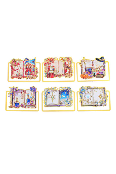 Miniso 6 قطع من فواصل الكتب بنمط قوطي عتيق - فاصل كتاب أوروبي على شكل زجاجة، ...