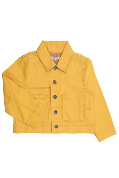 Ozmoz By Mukadder Özden 100% Cotton Yellow Thin Denim Summer Unisex Children's Jacket