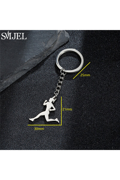 Choice 113 Personality Running Girls Pendant Keychain Gymnastics Skater Yoga ...