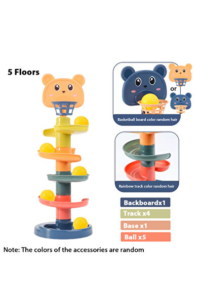 Choice1 الطابق الخامس 5/7 ليز مسار دوار برج الكرات لعبة تعليمية مبكرة للأطفال...
