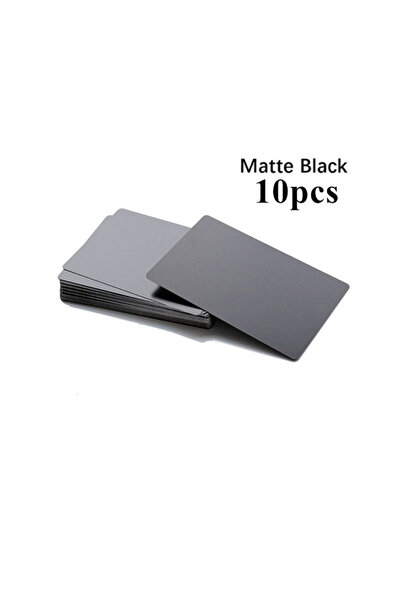 Choice ١٠ بطاقات عمل معدنية فارغة باللون الأسود غير اللامع، مقاس ٨٫٥ × ٥٫٤ سم...