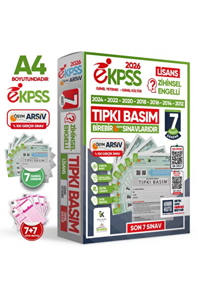 İnformal Yayınları 2026 EKPSS Lisans Zihinsel Engelli ÖSYM Çıkmış Soru Tıpkı ...