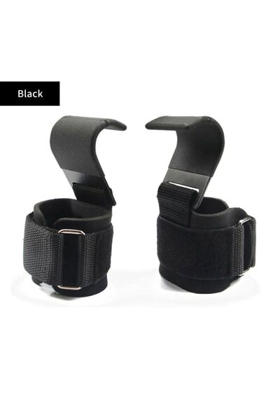 Choice 2pcs 2pcs Heavy Duty Lifting Hooks with Wrist Support Straps for Pull-Ups and Deadlifts, Gym Fitness