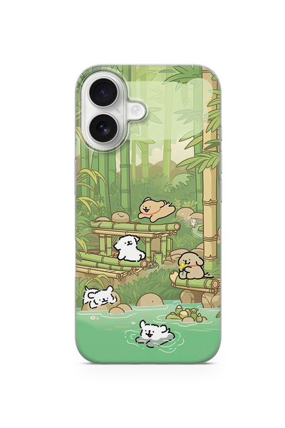 lelia حافظة هاتف شفافة متوافقة مع آيفون 16 بلس مطبوع |   المجموعة: حيوانات لطيفة