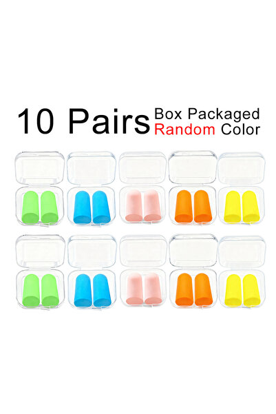 Choice1 10HMES 5-10 أزواج من سدادات الأذن الإسفنجية الناعمة بألوان عشوائية، و...