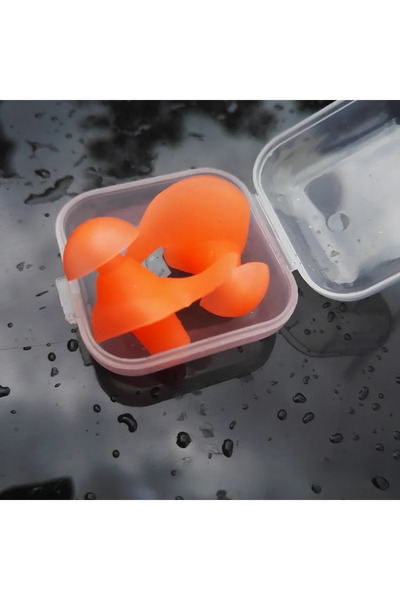 Choice C073-3 orange Soft Portable Dust-Proof Ear Plugs With Box Waterproof A...