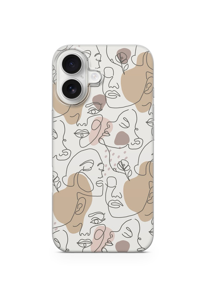 lelia حافظة هاتف شفافة متوافقة مع آيفون 16 بلس مطبوع |   المجموعة: OneLine Es...