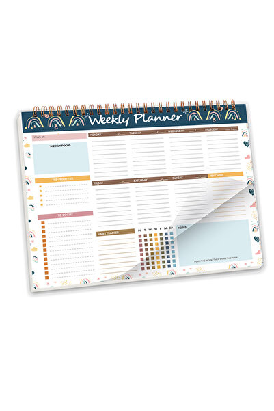 Choice مخطط أسبوعي B5، دفتر تخطيط أسبوعي B5، 104 صفحة، غير مؤرخ، للطلاب والمع...