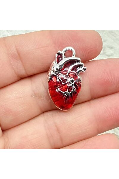 Choice Orange 10pcs Fashion Red Heart Enamel Charms Gothic Pendants For Makin...