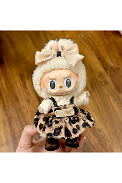 Miniso No dolls No shoes LBB-177 For 17cm Labubu Fashion Printed Dress Set Cu...