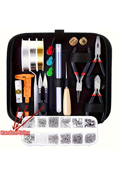 Choice H-2-80 1set/1box of special zipper leather bags, ear plugs, ear hooks, DIY bracelet necklace making