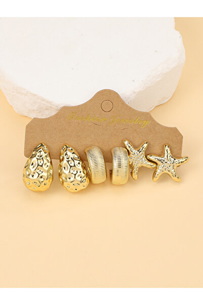 Choice Set B(3pairs) 3PAIRS-6PAIRS/Set Fashionable &Golden Starfish, Seashell...