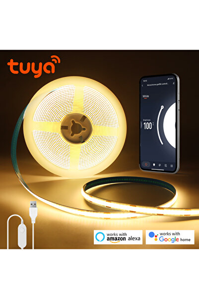 Choice 3m Warm White DC5V USB Tuya WiFi COB LED Strip Light App Control Dimma...