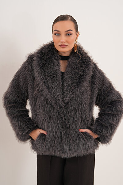 NAVY Pocketed Shawl Collar Jacket