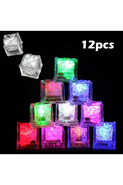 Choice 12 قطعة بدون نقش، 6/12 قطعة، لعبة استحمام للأطفال، مكعبات ثلج محاكاة، مستشعر ماء سائل، قابلة لإعادة الاستخدام، متوهجة