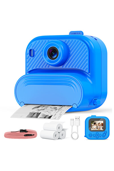 choice2 كاميرا طباعة فورية زرقاء يمكنك تركيبها بنفسك، بدقة 48 ميجابكسل، كامير...